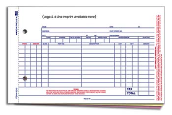 TRUFORM™ BRAND - PARTS INVOICE